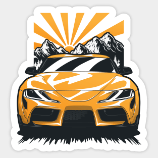 Yellow JDM Toyota Supra MKV Sticker